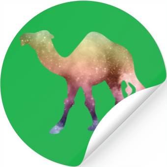 Discover camel and galaxy nature Stickers