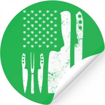 Discover Chef Knife - Patriotic Easter US Flag Stickers