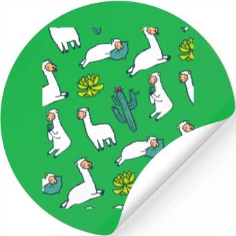 Discover Sleepy Llama Stickers