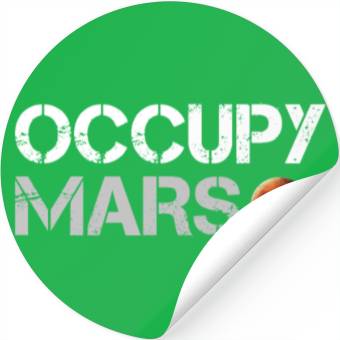 Discover Occupy Mars Space Stickers