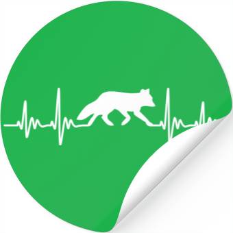 Discover Fox pulse wild nature gift Stickers