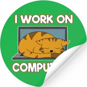 Discover I Work On Computers Gift Coding Stickers For