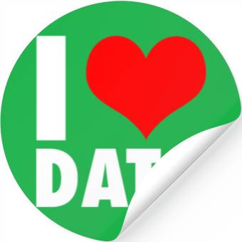 Discover I love Data Programmer Stickers
