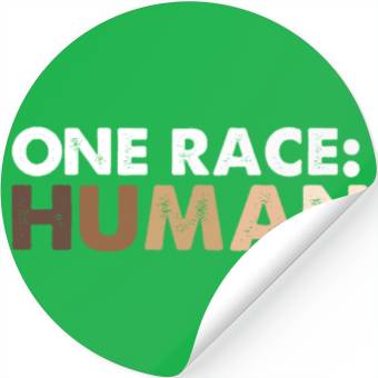 Discover One Race Human Race Stickers