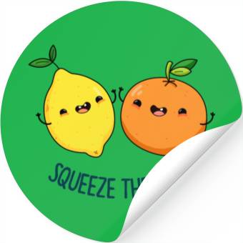 Discover Squeeze The Day cute Fruit Pun Stickers