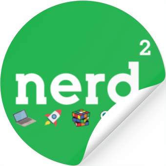 Discover Nerdy - Nerd Squared - Nerd Loves Science, Gaming Stickers