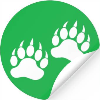 Discover white Bear Paw Stickers