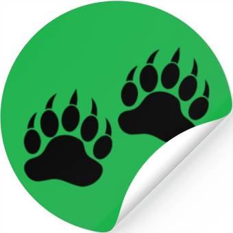 Discover Black Bear Paw Stickers