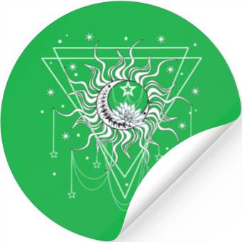 Discover sun moon star Stickers