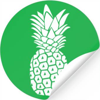 Discover White Pineapple Silhouette Stickers