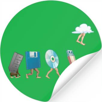 Discover Computer Engineering Software Disk USB Cloud Stickers