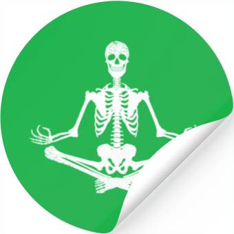 Discover Yoga Skeleton Ohm Stickers