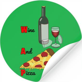 Discover Wine And Pizza Stickers