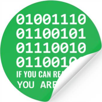 Discover Nerd Computer Binary Code for Developer Geeks & Stickers