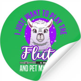 Discover flute llama Stickers