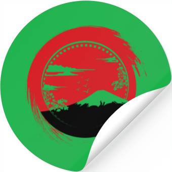 Discover Japan Volcano Stickers
