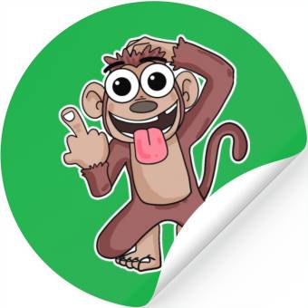 Discover Funny Monkey Showing Middle Finger Stickers