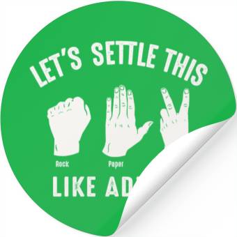 Discover Let's Settle This Like Adults Rock Paper Scissors Stickers