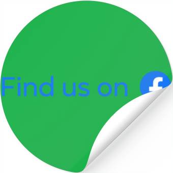 Discover find us on facebook Stickers