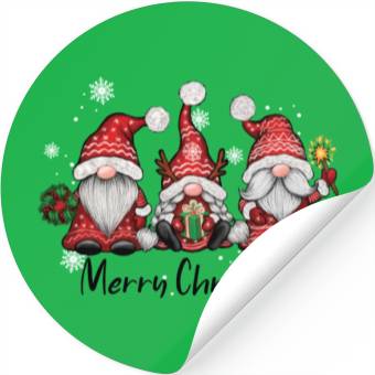 Discover Three Christmas Gnomes Stickers