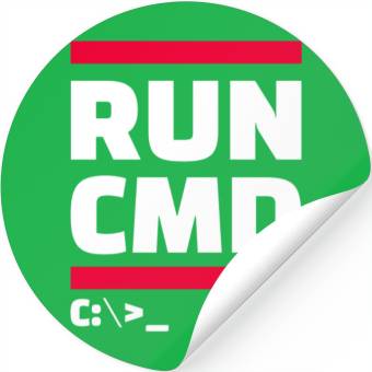Discover run cmd Stickers
