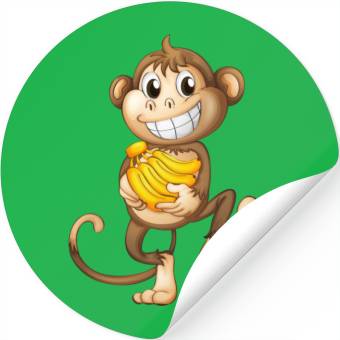 Discover Monkey banana Stickers