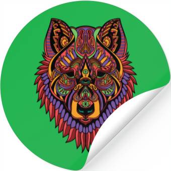 Discover Trippy Wolf Stickers