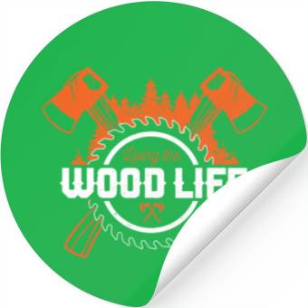 Discover Lumberjack Forester Chainsaw gift idea Stickers