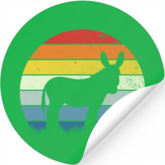 Discover Donkey Retro Stickers