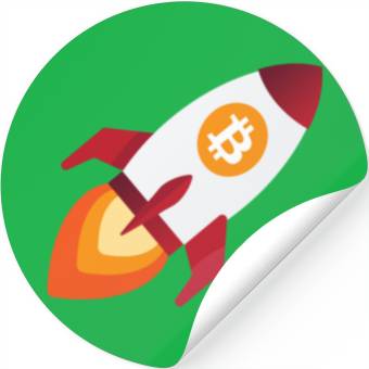 Discover Bitcoin Rocket - cryptocurrency crypto Bitcoins Stickers