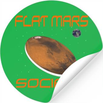 Discover Flat Mars Society Stickers