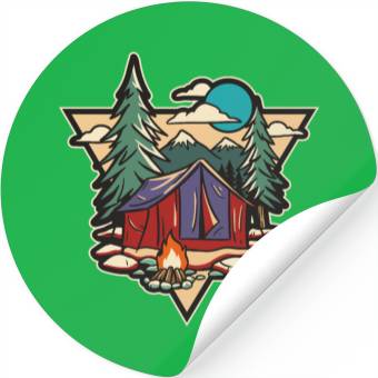 Discover Trianggel Camping Stickers