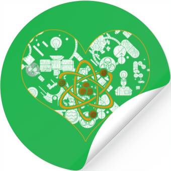 Discover Physicist Heart Physics Stickers
