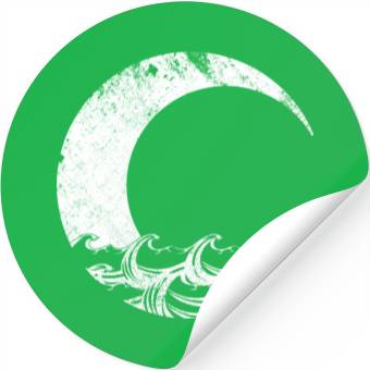 Discover Moon and Ocean Stickers