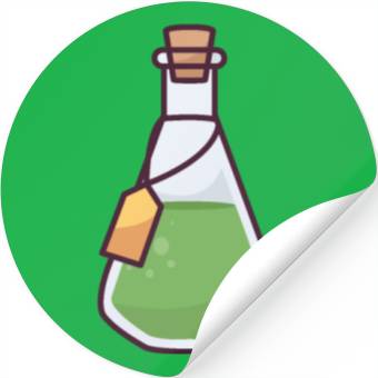 Discover Chemistry Flask Stickers