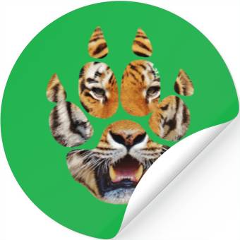 Discover Tiger paw Stickers