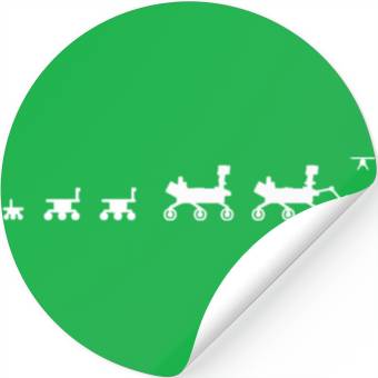 Discover Mars Rover Generation Evolution Stickers