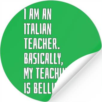 Discover Italian Teacher Stickers