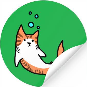 Discover Cat Fish Shark Stickers