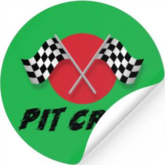 Discover Pit Crew Race Track Racing Car Driver Stickers
