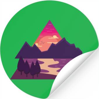 Discover Purple Triangle Stickers