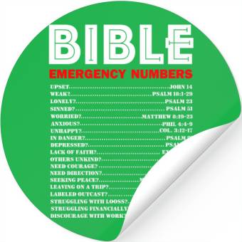 Discover Emergency Bible Numbers Stickers