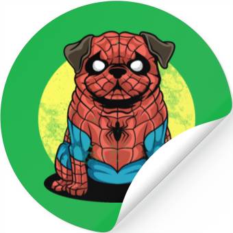 Discover spider pug Stickers