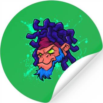 Discover monkey gorilla face design Stickers