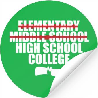 Discover Middle School Graduation Stickers