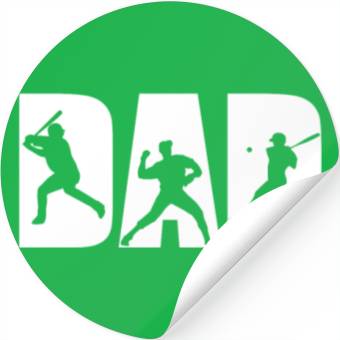 Discover Baseball Dad and Son Matching Stickers