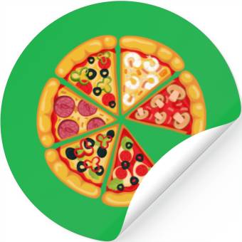 Discover Pizza and Slice Dad and Son Matching Stickers
