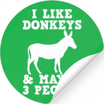 Discover Donkey Farmer Introvert Donkey Lover Stickers