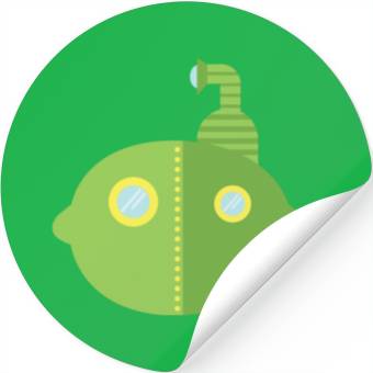 Discover Submarine Lime Stickers