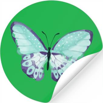 Discover Light Green Butterfly Stickers